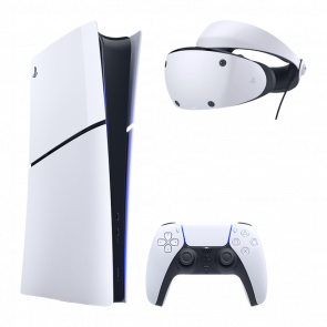 Набор Консоль Sony PlayStation 5 Slim Digital Edition 1TB White Б/У  + Очки Виртуальной Реальности Проводной VR2 - Retromagaz