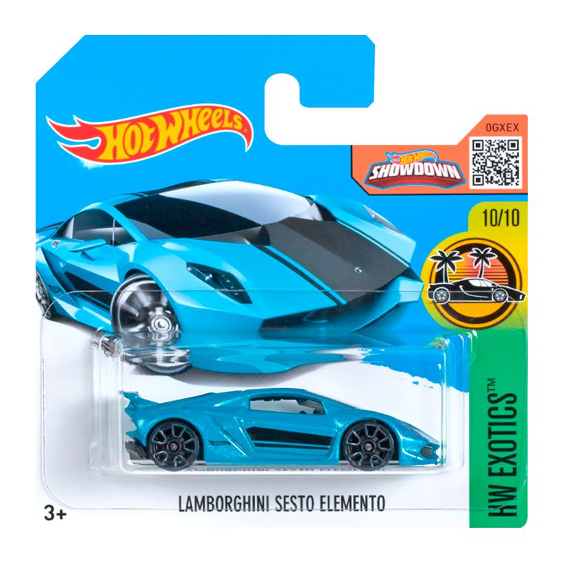 Машинка Базовая Hot Wheels Lamborghini Sesto Elemento Exotics 1:64 DHR02 Blue - Retromagaz