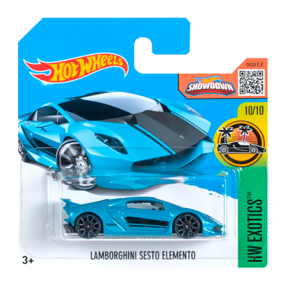 Машинка Базова Hot Wheels Lamborghini Sesto Elemento Exotics 1:64 DHR02 Blue - Retromagaz