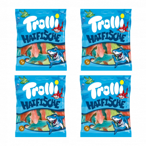Набір Цукерки Жувальні 4шт Trolli Sharks 150g - Retromagaz