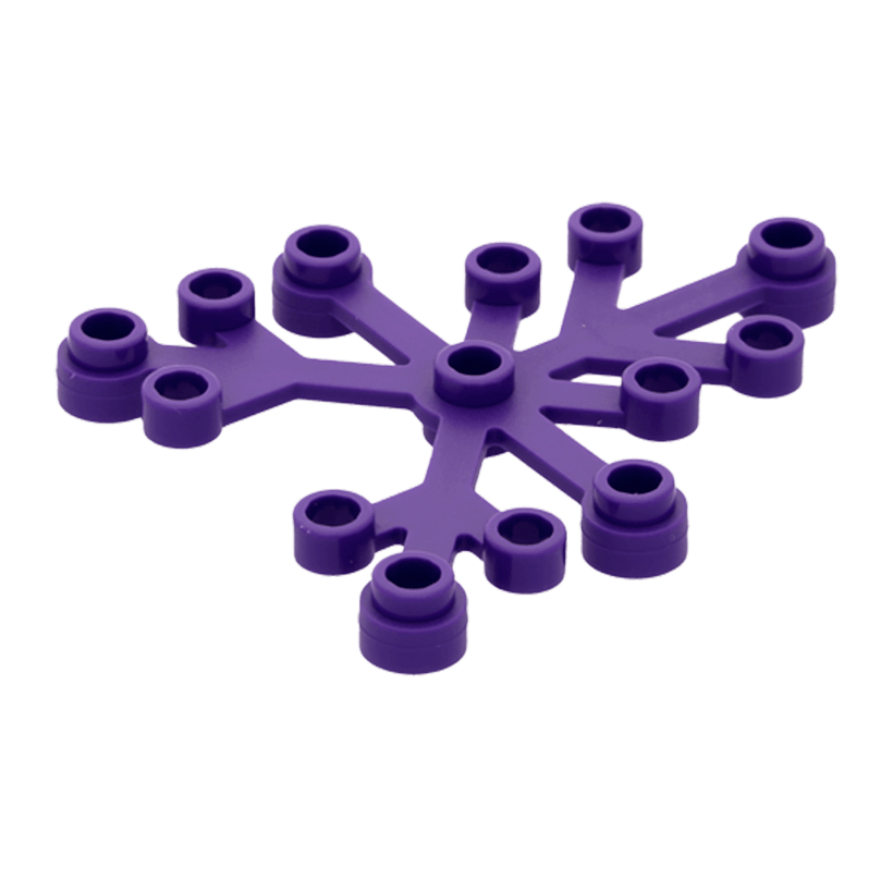 Растение 2шт Lego Листья 6 x 5 2417 6097523 Dark Purple Б/У - Retromagaz