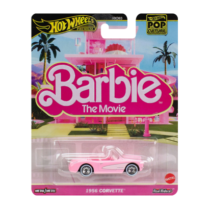 Машинка Premium Hot Wheels 1956 Corvette Barbie The Movie Pop Culture 1:64 JBL79 Pink - Retromagaz
