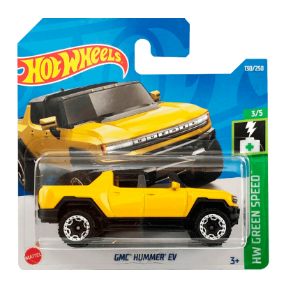 Машинка Базовая Hot Wheels GMC Hummer EV Green Speed 1:64 HCT03 Yellow - Retromagaz