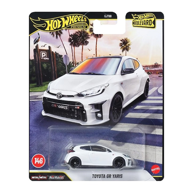 Машинка Premium Hot Wheels Toyota GR Yaris Boulevard 1:64 JHW19 White - Retromagaz