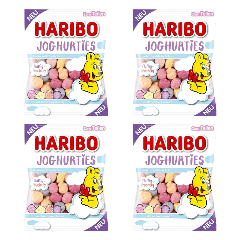 Набор Конфеты Жевательные 4шт Haribo Joghurties 160g - Retromagaz