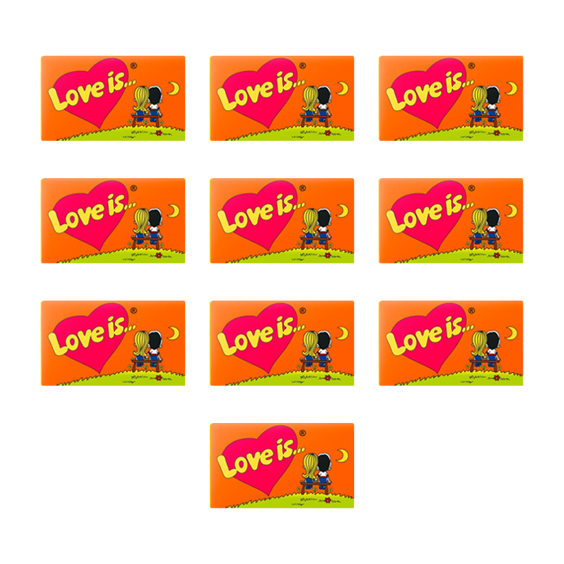 Набір Жувальна Гумка 10шт Love is... Апельсин Ананас 4,2g - Retromagaz
