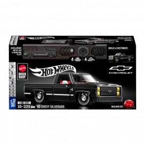 Конструктор Hot Wheels Mattel Brick Shop Chevy '83 Silverado 255 Деталей JKG42 Black - Retromagaz