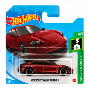 Машинка Базовая Hot Wheels Porsche Taycan Turbo S Green Speed 1:64 GTB23 Dark Red