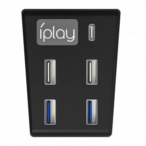 Адаптер iPlay PlayStation 5 Fat USB Type-C Hub Black Новый - Retromagaz
