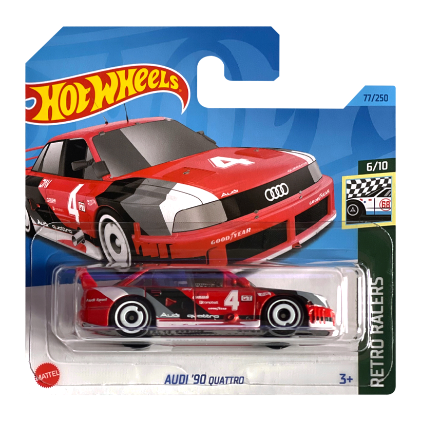 Машинка Базова Hot Wheels Audi '90 Quattro Retro Racers 1:64 HKJ81 Red - Retromagaz
