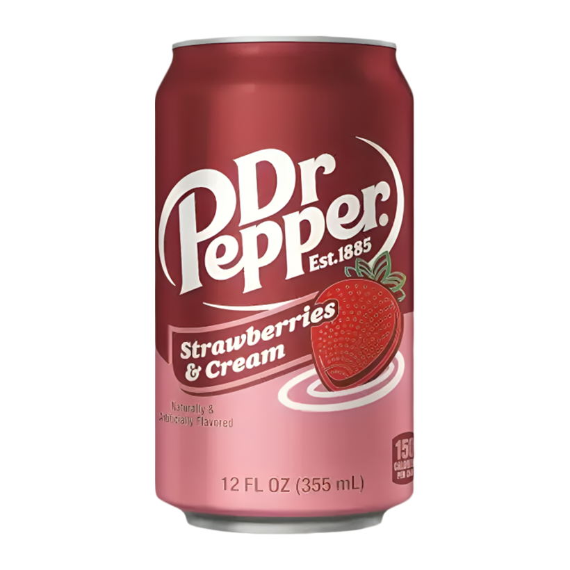Напій Dr Pepper Strawberries & Cream 355ml - Retromagaz