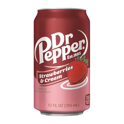 Напій Dr Pepper Strawberries & Cream 355ml - Retromagaz