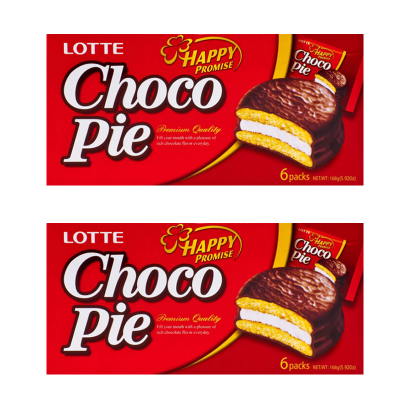 Набір Тістечка 2шт Lotte Чокопай Choco Pie (6 Тістечок) 168g - Retromagaz