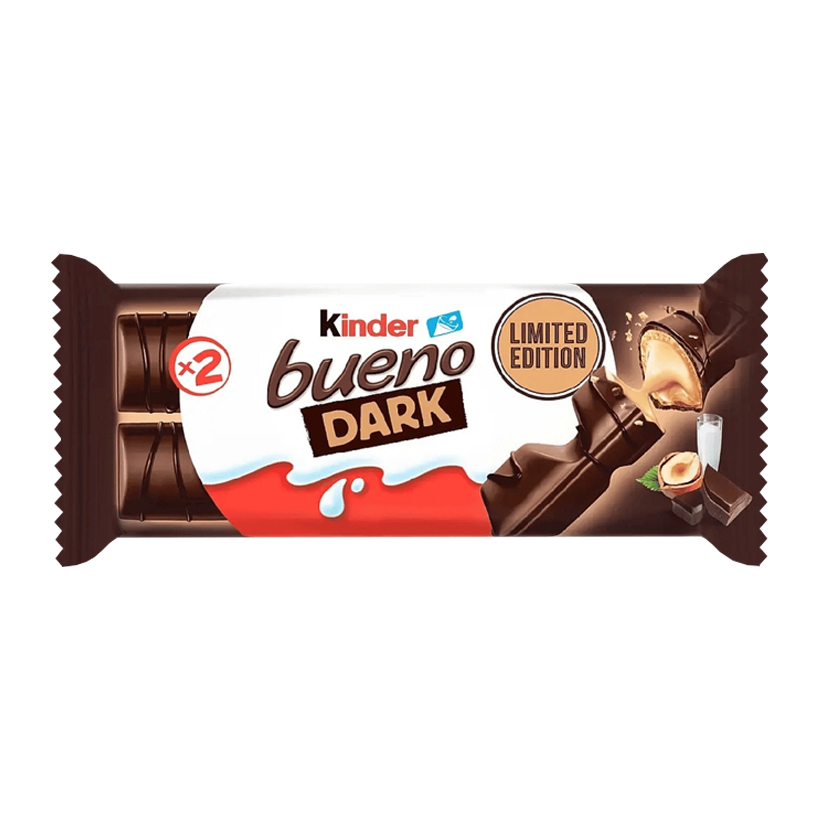Батончик Kinder Bueno Dark 2 Pieces 43g - Retromagaz