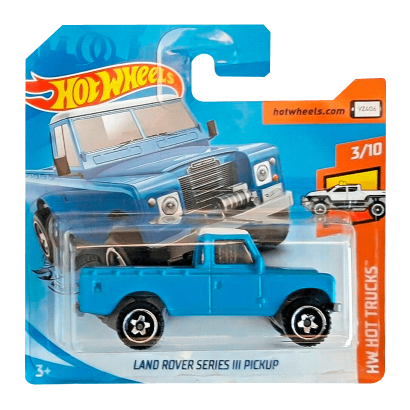 Машинка Базовая Hot Wheels Land Rover Series III Pickup Hot Trucks 1:64 FYF07 Blue - Retromagaz