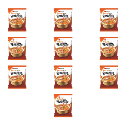 Набір Локшина 10шт Nongshim Ramen AnsungTangMyun Середньо Гостра 125g - Retromagaz