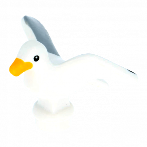 Фигурка Lego Seagull Bright Light Orange Beak Light Bluish Gray Wings Animals Воздух 12891pb01 6029299 6208794 6217369 White Б/У - Retromagaz