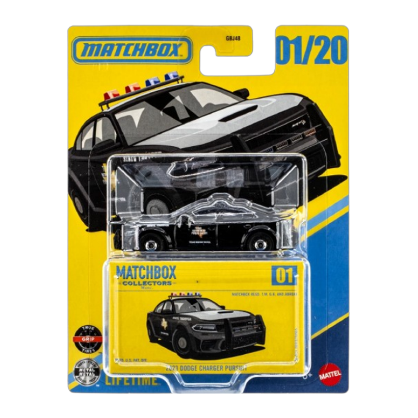 Машинка Premium Matchbox 2023 Dodge Charger Pursuit Collectors 1:64 JJW01 Black - Retromagaz