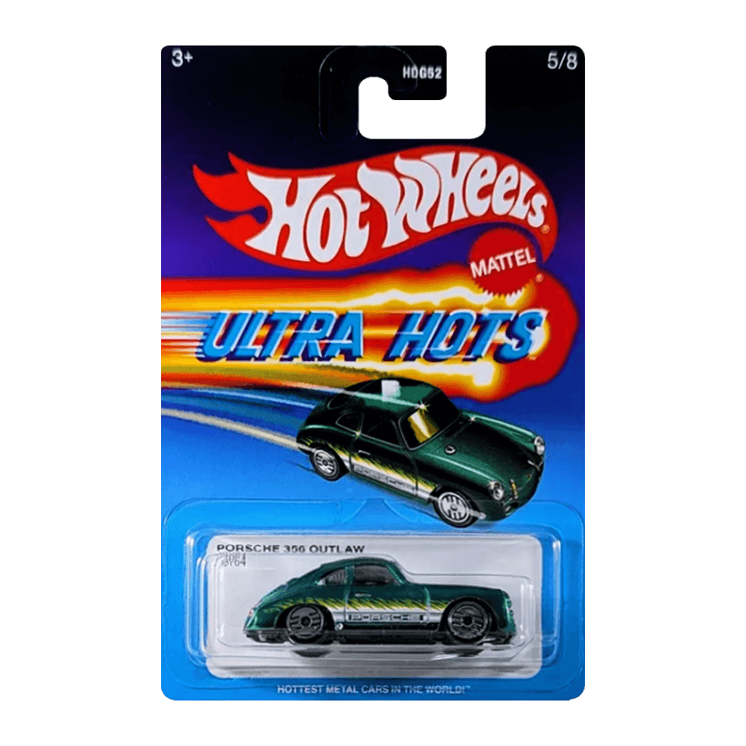 Тематическая Машинка Hot Wheels Porsche Porsche 356 Outlaw Ultra Hots 1:64 JBY64 Green - Retromagaz