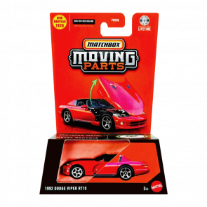 Тематична Машинка Matchbox 1992 Dodge Viper RT10 Moving Parts 1:64 JHV40 Red - Retromagaz