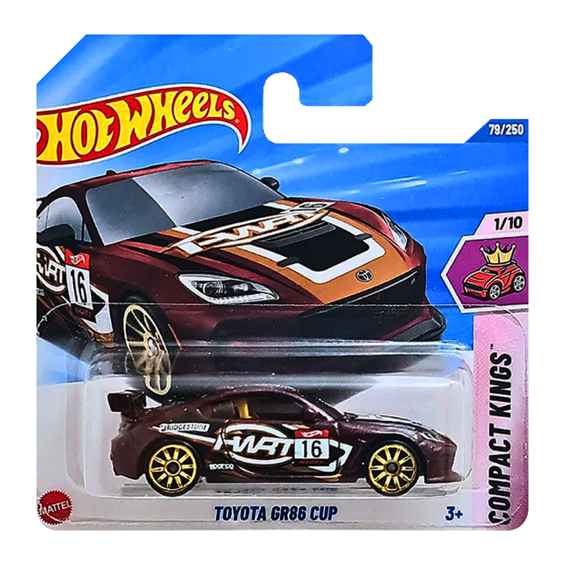 Машинка Базова Hot Wheels Toyota GR86 Cup Compact Kings 1:64 HYX74 Brown - Retromagaz