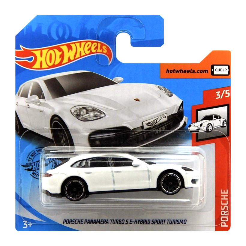 Машинка Базова Hot Wheels Porsche Porsche Panamera Turbo S E-Hybrid Sport Turismo Porsche 1:64 GHD20 White - Retromagaz