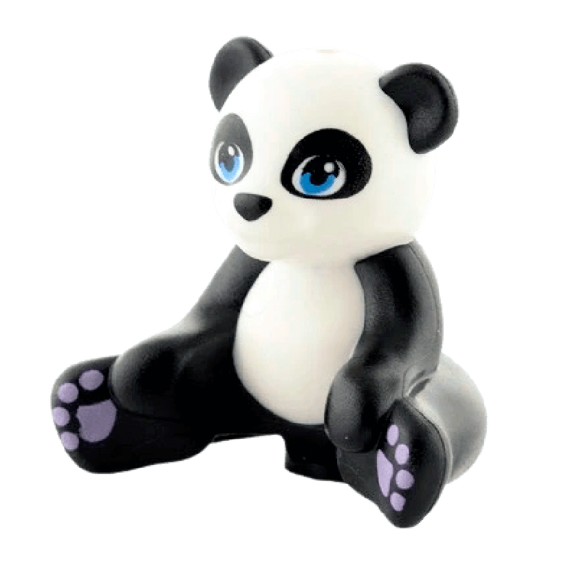 Фігурка Lego Земля Panda Friends Dark Azure Eyes Lavender Paws and White Head and Stomach Animals 16674pb01 6071281 Black Б/У - Retromagaz
