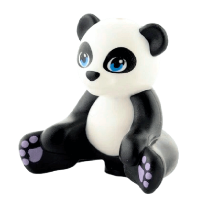 Фигурка Lego Panda Friends Dark Azure Eyes Lavender Paws and White Head and Stomach Animals Земля 16674pb01 6071281 Black Б/У - Retromagaz