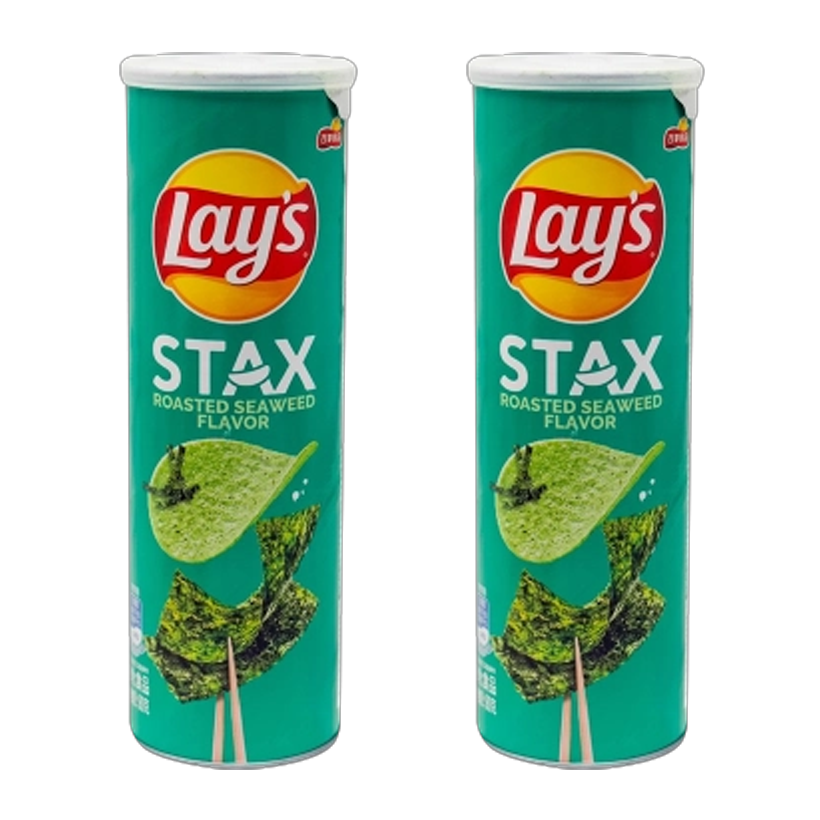Набор Чипсы 2шт Lay's Stax Seaweed Азиатские со Вкусом Нори 90g - Retromagaz