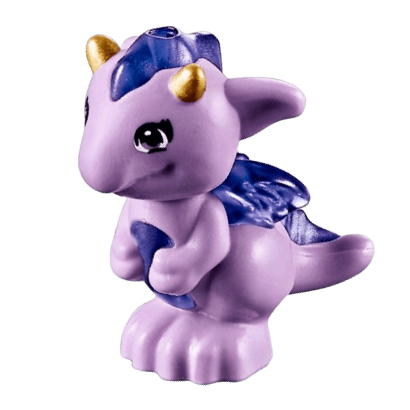 Фигурка Lego Dragon Elves Baby with Trans-Purple Stomach Spines and Wings and Gold Horns Animals Воздух 26090pb02 6146478 Lavender Б/У - Retromagaz