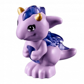 Фигурка Lego Dragon Elves Baby with Trans-Purple Stomach Spines and Wings and Gold Horns Animals Воздух 26090pb02 6146478 Lavender Б/У