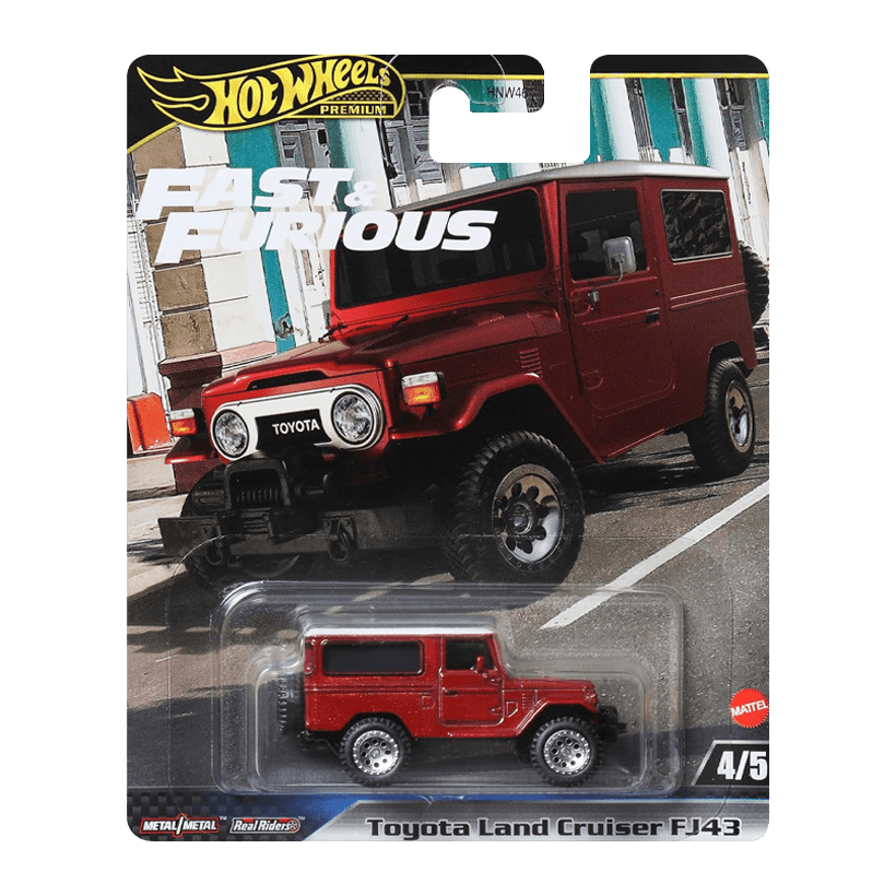 Машинка Premium Hot Wheels Toyota Land Cruiser FJ43 Fast & Furious 1:64 HRT96 Red - Retromagaz