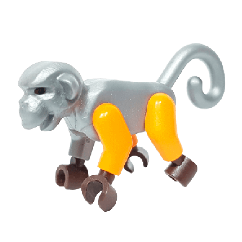Фігурка Lego Земля Monkey with Dark Brown Hands Ninjago Animals 2550c02 98745c02 6135015 6160963 Flat Silver Б/У - Retromagaz