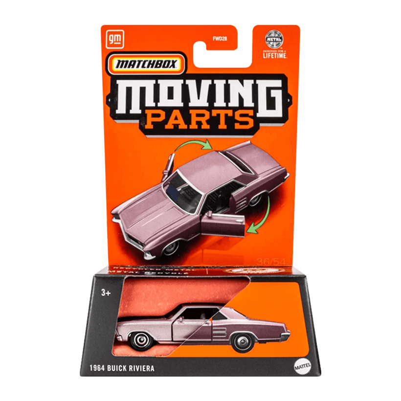 Тематическая Машинка Matchbox 1964 Buick Riviera Moving Parts 1:64 FWD28/HVN00 Purple - Retromagaz