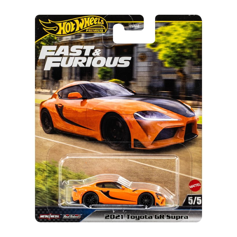 Машинка Premium Hot Wheels 2021 Toyota GR Supra Fast & Furious 1:64 JBM00 Orange - Retromagaz