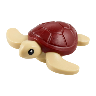 Фігурка Lego Вода Sea Turtle Baby with Black Eyes Animals 67040pb02 6386219 Tan Б/У - Retromagaz