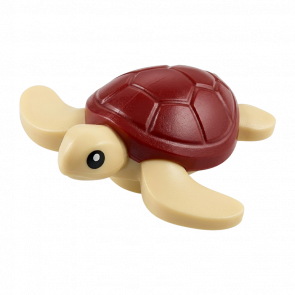 Фігурка Lego Вода Sea Turtle Baby with Black Eyes Animals 67040pb02 6386219 Tan Б/У - Retromagaz