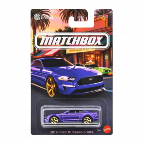 Тематическая Машинка Matchbox 2019 Ford Mustang Coupe European Streets 1:64 JCG63 Blue - Retromagaz