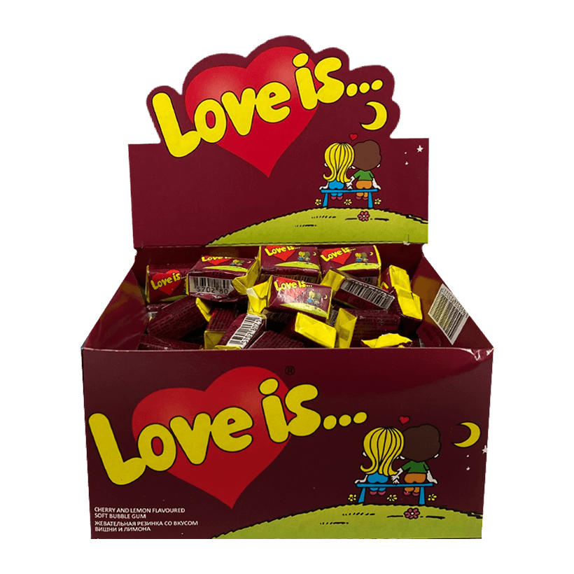 Набір Жувальна Гумка 100шт Love is... Лимон Вишня 4,2g - Retromagaz