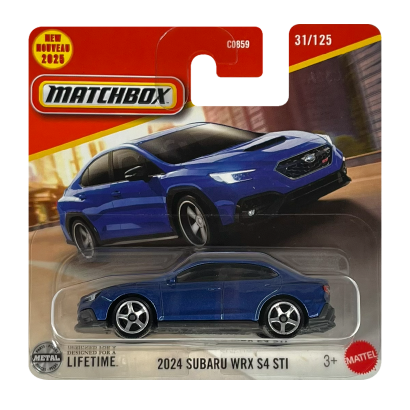 Машинка Велике Місто Matchbox SUBARU WRX S4 STI 1:64 JBR17 Blue - Retromagaz