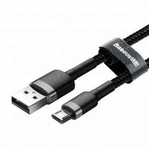 Кабель Baseus Cafule USB 2.0 - Micro-USB (CAMKLF-CG1) Black 2m Новий - Retromagaz
