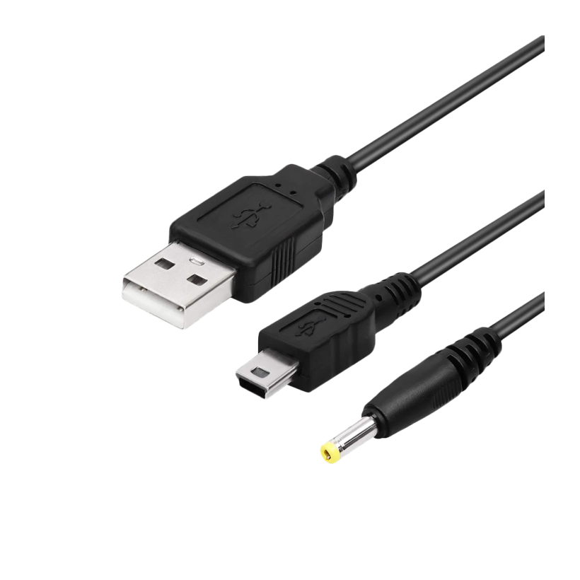 Кабель RMC PlayStation Portable Charge + USB 2.0 - Mini-USB Black 1m Новий - Retromagaz
