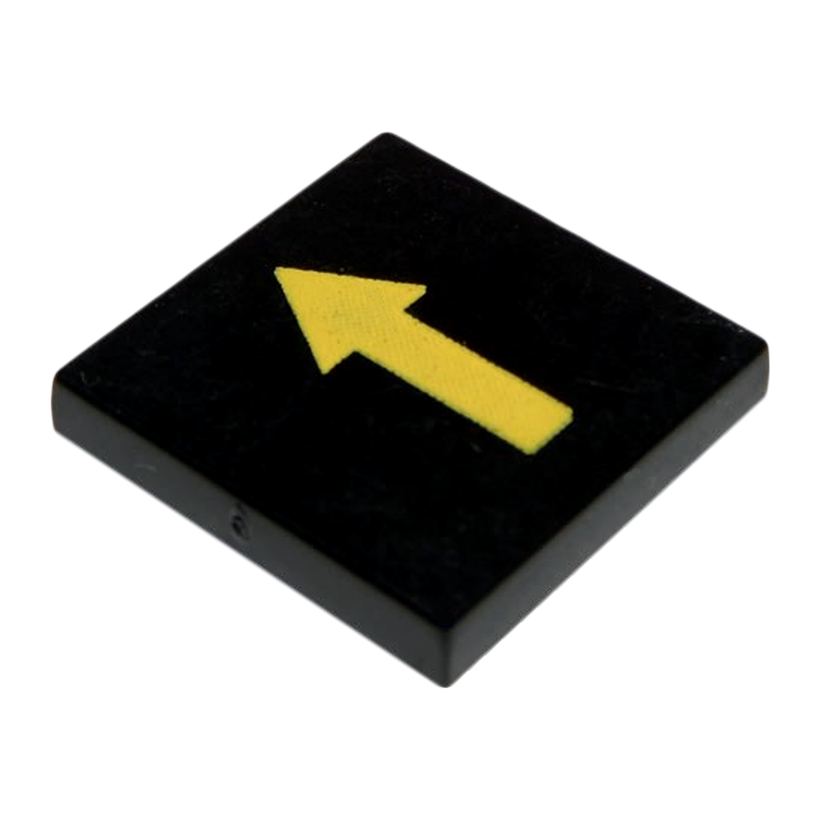Плитка Lego Декоративная with Groove with Arrow Thin Yellow without Black Border Pattern 2 x 2 3068bpb0116 Black Б/У - Retromagaz