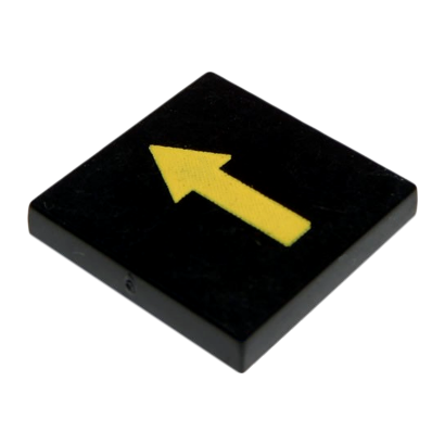 Плитка Lego with Groove with Arrow Thin Yellow without Black Border Pattern Декоративна 2 x 2 3068bpb0116 Black Б/У - Retromagaz