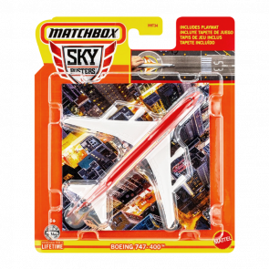 Тематична Машинка Matchbox Boeing 747-400 Sky Busters 1:64 HHT34/HVM44 White