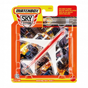 Тематическая Машинка Matchbox Boeing 747-400 Sky Busters 1:64 HHT34/HVM44 White - Retromagaz