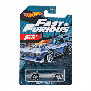 Тематична Машинка Hot Wheels Corvette Grand Sport Fast & Furious 1:64 GRP58 Silver