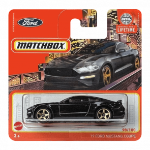 Машинка Велике Місто Matchbox 19 Ford Mustang Coupe Metro 1:64 JFN11 Black