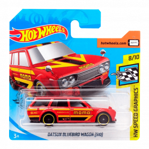 Машинка Базовая Hot Wheels Datsun Bluebird Wagon (510) Speed Graphics 1:64 GHC90 Red