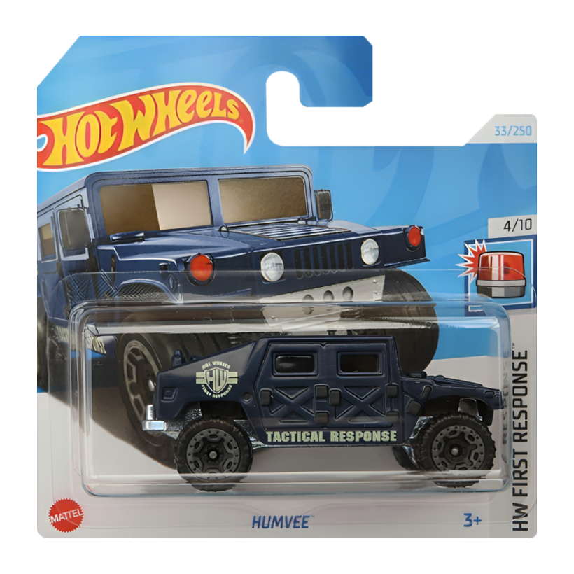 Машинка Базова Hot Wheels HMMWV Humvee First Response 1:64 HTD00 Blue - Retromagaz
